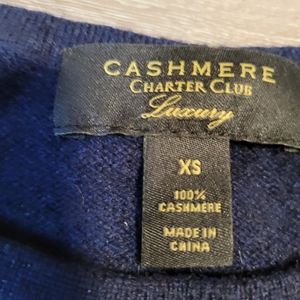 Charter club navy cashmere sweater XS